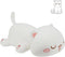 Super Soft 13.7" Cute Cat Kitten Doll Plush Toy, Kawaii Anime Stuffed Animal for Kids Girls Boys (White)