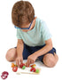 Tender Leaf Toys Mini Chef Chopping Board - 16 Pcs Wooden Cutting Vegetable Toys with Knife for Play Kitchen
