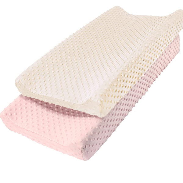Owlowla Changing Pad Cover, Soft Minky Dots Changing Table Sheets for Baby Boy and Girl, 2 Pack (Pink & Cream)