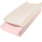 Owlowla Changing Pad Cover, Soft Minky Dots Changing Table Sheets for Baby Boy and Girl, 2 Pack (Pink & Cream)