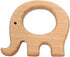 Natural Wooden Elephant Pendant, Pure Beech Wood Animal Shape for Handmade Necklace/Bracelet