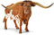Gemini&Genius Longhorn Cow Toy Action Figure, 6 Inches Length, Hand Painted, Realistic and Durable Farm Animal Toys for