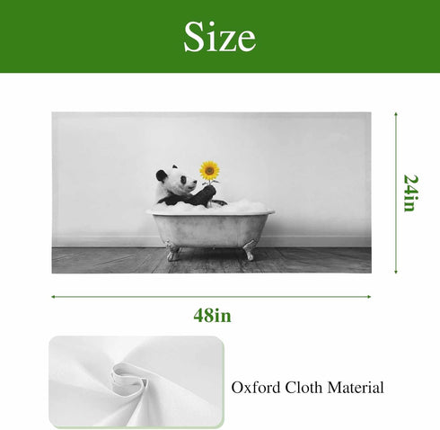 Yomandocix 4x2 feet,4 Pack Funny Panda Fluorescent Light Covers for Ceiling Lights Magnetic Light Filters