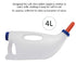 4L Calf Bottle with Handle, Nursing Milk Feeder, Goat Bottle, White Thickened Feeding Bottle for Farm Household Cattle