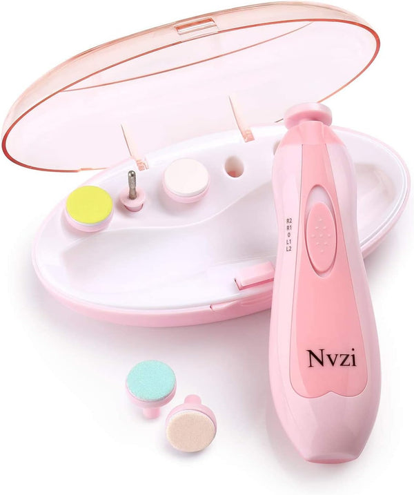 Baby Nail Trimmer Electric, Nail File Baby Nail Clippers with Light for Newborn or Toddler Toes and Fingernails