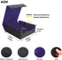 Venssu Card Storage Box for Trading Cards, 3000+ MTG Deck Box with 24 Colorful Divider Tabs (Black and Purple)