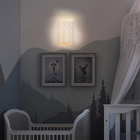 AizzKry 6FT E26 Bulb) Plug In Wall Sconce Stars and Moons Kids Wall Lamp, Nursery Baby Room Wall Light with Plug