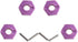 12mm Hex Wheel Hub Mount, Aluminum 7mm Thick with 2x10mm Stub Axle Pins for 1/10 Slash 4x4 & HQ 727 RC Cars Replacement Upgrade Parts (Purple)(Set of 4)