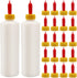 Goat Nipple and Bottles Set, 20 Pieces Cow Calf Milk Drink Nipple and 2 Pieces 400 ml Lamb Feeding Bottle Kit