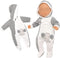 Miunana 1pcs Elephant Pajamas Outfit for 13-15 Inch Baby Doll Clothes, Grey and White Doll Pajamas