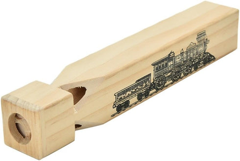 Tovip 2Pcs Wood Train Whistles Toy - Cultivate Hands-on Skills, Creativity, and Locomotive Sound for Music Gifts