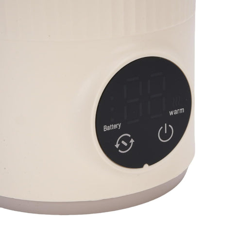 Gonetre 6 Settings 6000mAh Portable Bottle Warmer Mixer Electric Milk Coffee Frother with Temperature Battery