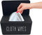 Cloth Wipes Dispenser, 8.2L x 4.9W x 3.9H inches, Black Container for Homemade Reusable Diaper Wipes