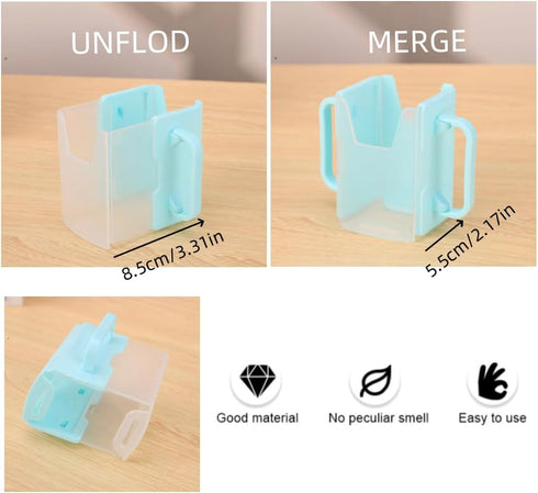 LIUHUIZEYU Children's Juice Box Holder, Telescopic Cupholder Juice Bag Holder for Toddlers No Squeeze Adjustable