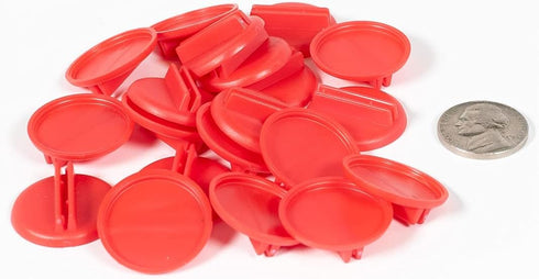 Morrison Games Plastic Card Stand (Red) for Playing Cards or Cardboard Cut-outs: Set of 20 Red Color Round Board Game