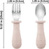 PandaEar 6 Pack Toddler Plates and Utensils Set, 2 Pack Silicone Baby Plates with Suction & 4 Stainless Steel Spoons