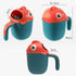 Surakey Baby Shampoo Spoon Tub Rinse Cup Waterfall Rinser Bath Shower Cup Cartoon Clownfish Wash Hair Bathing Flusher