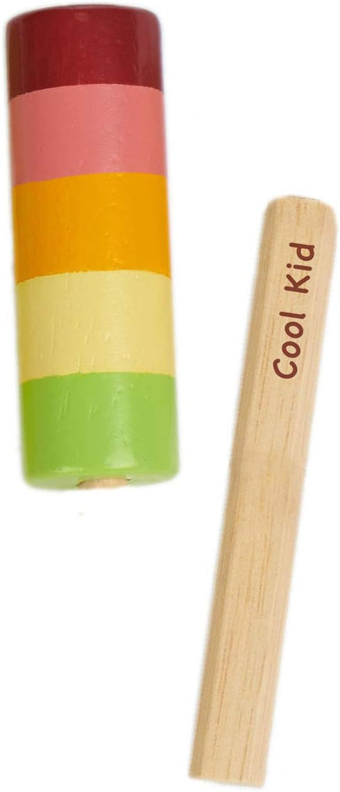 13 6 3+ Tender Leaf Toys - Ice Lolly Shop - Pieces Pretend Food Play Toy with Wooden Popsicles Ice Cream Bars