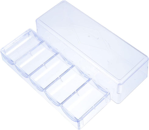5 Grid Clear Plastic Compartment Storage Container, Organizer Box for Washi Tapes, Craft, Beads, Jewelry & Small Parts