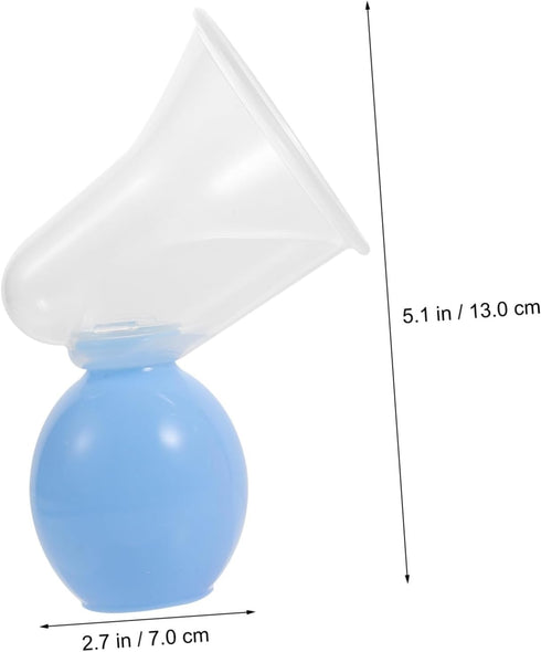 Set 2pcs Abaodam Manual Breast Pump for New Mothers, Portable Breastfeeding Suction Device with (Pink Blue)