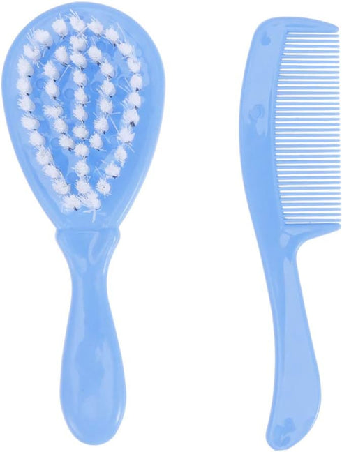 SUPVOX Baby Massage Comb Hair Brush and Comb Set, Hairbrush with Bristles for Newborn Infant Hair
