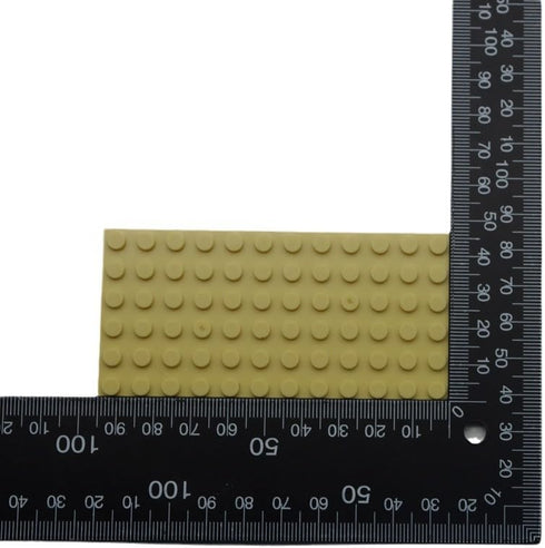 Classic Beige Plates Bulk, Beige Plate 6x12, Building Plates Flat 10 Piece, Compatible with Lego Parts and Pieces: 6x12 Beige Plates(Color: Beige)