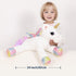 FFxiong 24 Inch Big Unicorn Stuffed Animal Plush Toy Pillow, Cute Soft Giant Unicorn with Rainbow Wings Large Doll