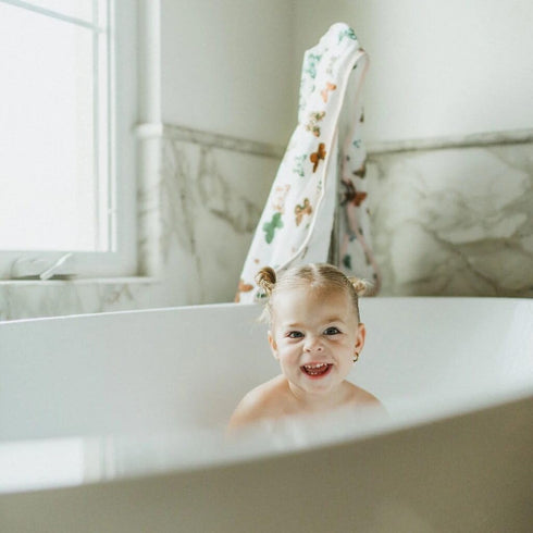 1-6 Little Unicorn Hooded Bath Towel | Absorbent Cotton & Terry Blend | Larger Size for Baby & Toddlers, Years