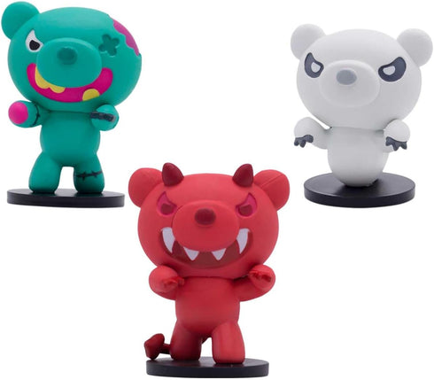 1 Just Toys LLC Deddy Bears Mini Figures Series Collectible Horror-Themed Blind Figures Glow-in-The-Dark Howler & Rare