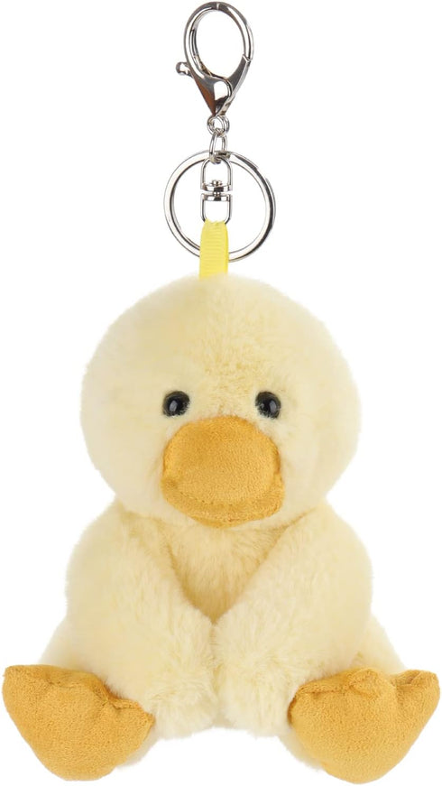 Apricot Lamb Cute Plush Yellow Duck Stuffed Animal Keychain for Kids Bag, Purse, Backpack (5 Inches)