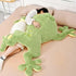 Huniupore Large Frog Stuffed Animal Green Frog Plush Toy Frog Plushies Hugging Pillow