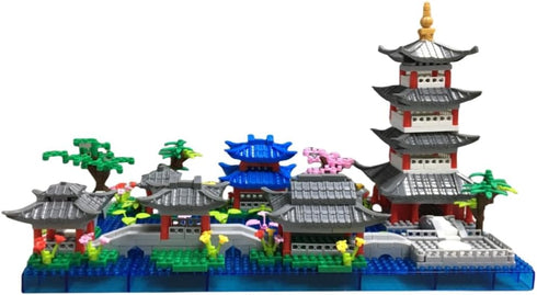 Kadablk Architecture Chinese Style of Suzhou Garden,Hangzhou's West Lake,Build Iconic Asian Landscape,950 PCS
