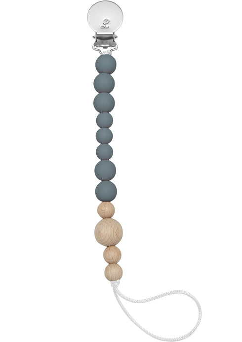 Loulou Lollipop Silicone Soothie Pacifier Clip Binky Holder for Newborn and Baby - Color Block (Storm)