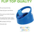 Stephen Joseph Kids Flip Top Water Bottle, 10 oz Tritan BPA Free, Back to School Bottle for Girls & Boys, Blue Dino