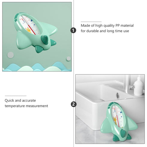 Mikinona Bath Thermometer Floating Cartoon Tub Thermometer for Newborn Safety Water Temperature Measurement Green