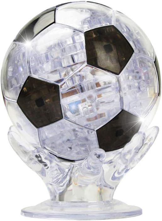 Coolplay 3D Soccer Puzzle Ball for Children, Light-up Black and Transparent - 76 Pieces