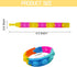 HENXING 60Pcs Pop Bracelet Bubble Fidget Toys, Hand Finger Press Multicolor Silicone Wristband Toy for Classroom