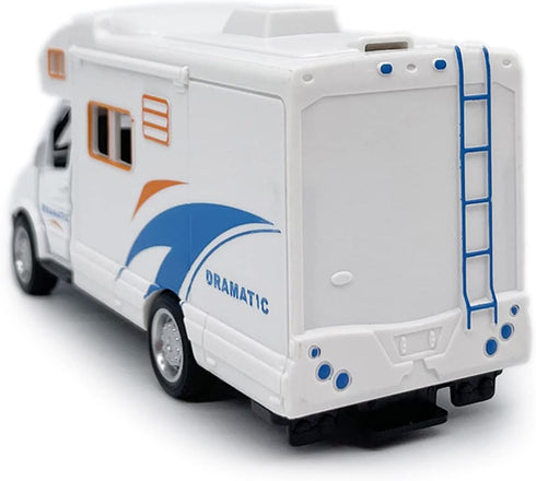 Toy Camper RV Trailer Towing Supercar, Diecast Motorhome Toys for Boys, Pull Back Cars for Outdoor Adventure Play Set