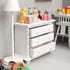 White Wooden Nursery Bedroom Dollhouse Furniture Set (5pcs) 1:12 Scale, Non-Toxic Paint