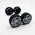 URIMPAVIDO 10PCS 48mm 5PCS Toy Car Wheel Toy Car Rubber Tire Wheels with Shaft Round Rod Axles for RC Car Truck Robot