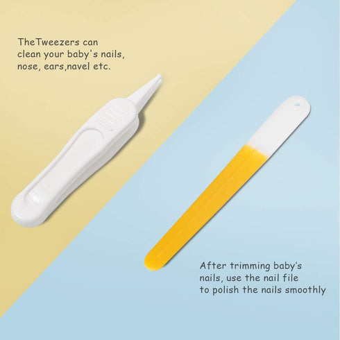 SONARIN Kit,4-in-1 Transparent Lid Baby Nail Baby Grooming Kit,with Baby Nail Clippers,Scissor,Nail File&Tweezer,Baby