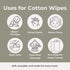 25 Pack, 100% Reusable Baby Wipes, Washable Cloth Wipes per Cotton, Soft and Gentle for Baby's Skin, by Nora's Nursery
