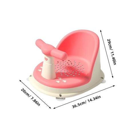 Beaupretty Bath Chair with Suction Cups Stable Non-Slip Bathtub Seat Sit-up Support Backrest for Boys and Safe Bath