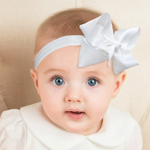 CÉLLOT Baby Girls Headbands, Grosgrain Ribbon Big Bow Hair Bands, 4.5" Pack of 20