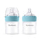 Yooforea Silicone Coated Glass Baby Bottle, 0M+ Slow Flow Nipple, Wide Neck, Medical-Grade Silicone Coating, 2 Pack, 3