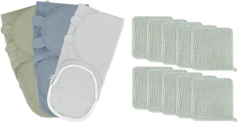 Comfy Cubs Swaddle Blankets for Baby Girl & Boy, Easy Adjustable Sleep