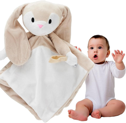 Riff Raff Baby Sleep Toy Soother - Musical Plush Bunny with White Noise & Lullaby - Lovey Security Blanket for Newborns