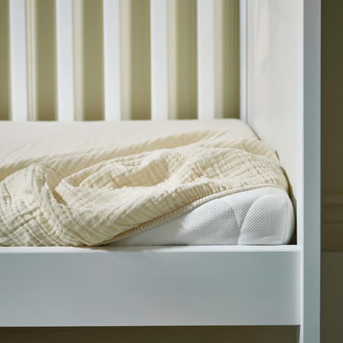 Generic 3-Piece Set 100% 27.5 52 Inches Crib Bedding Cotton Muslin, Duvet Cover with Zipper + Fitted Sheet + Pillowcase