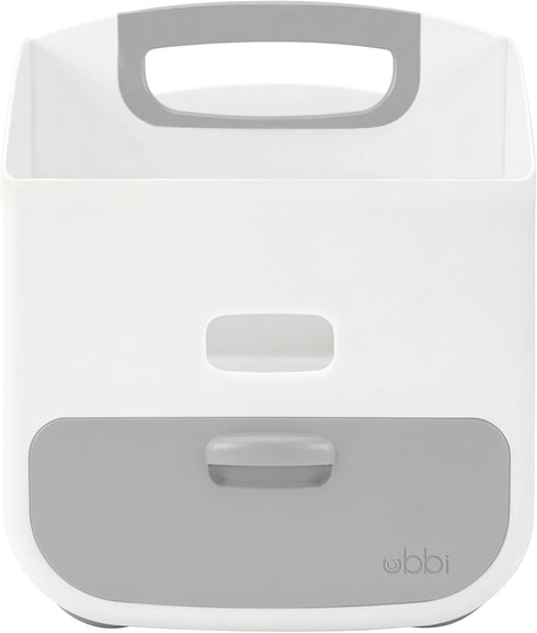 Ubbi Portable Diaper Changing Station Diaper Storage Caddy Organizer with Folding Changing Mat, Stores Baby Diapers