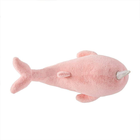 Tezituor Narwhal Stuffed Animal, Pink Plush Whale Narwhal Toy, Ultra Soft Cute Plushie Hugging Pillow for Girls Kids